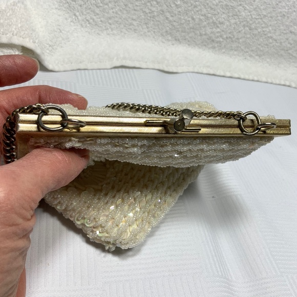 Bead and Sequin Vintage Evening Wedding Clutch - Picture 4 of 16